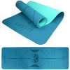 LIFEFIT YOGA MAT LOTOS DUO, 183 × 58 × 0,6 cm, tyrkysová