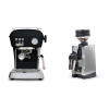 Ascaso Dream ONE, Dark Black + Eureka Mignon Zero 65 All Purpose, CR chrome
