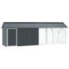 zahrada-XL Klietka pre vtákov s rozšírením antracit 112x442x141 cm oceľ 3325145
