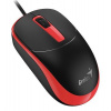 Genius DX-123 Myš, drátová, optická, 1200DPI, 3 tlačítka, USB, černo-červená 31010033406