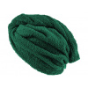XPOSE® Froté turban na vlasy VERONA - smaragdovo zelený 30x75 cm, Froté