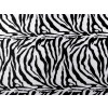 Imitácia zvieracej kože / kožušina zebra biela 1m