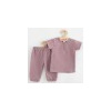 Kojenecká mušelínová súprava tričko a nohavice New Baby lavender fialová