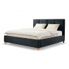 Wilsondo Manželská čalúnená posteľ s úložným priestorom Sofira 140x200 - čierna