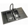 Drez pol jeden a pol komorový Franke Sirius, kremenný, čierny