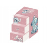 Detská komoda so zásuvkami Lilo & Stitch - ružová, 9,5 x 7 x 15 cm (WD17516)