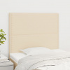vidaXL Čelá postele 2 ks krémový 90x5x78/88 cm látka - Krémová - 102562-202688