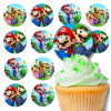 POPLATOK NA BÁBOVKY MUFFINKI sada na narodeniny 12ks - SUPER MARIO BROS
