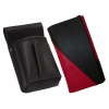 Kožený komplet :: peňaženka (ružová/čierna) + púzdro vrecko na suchý zips, ružová/čierna, uprostred, Áno, Nie, Nie