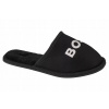 BOSS LOGO SLIPPERS -36 - Chlapčenské papučky, tkanina čierna