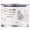 Simpsons Premium Cat Venison, Rabbit & Lamb - mokré krmivo pre mačky bez obilnín, divina, králik a jahňacie - 200 g