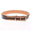 COBBYS PET Obojok z pravej kože s vysokým leskom tmavohnedý, podšitý brúsenou hnedou kožou 15mm/35cm (COBBYS PET Obojok z pravej kože s vysokým leskom tmavohnedý, podšitý brúsenou hnedou kožou 15mm/35