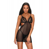 Pôvabná košieľka Millagro chemise - Obsessive L/XL černá