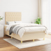 vidaXL Boxspring posteľ s matracom krémový 120x200 cm látka - Krémová - 8734-150511