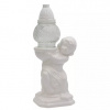 Keramický lampión Anjel s kloszom na cintorín LC17 - Biela farba (Objavte eleganciu a pokoj, ktorý prináša náš keramický lampión v tvare anjela držiaceho klosz. Tento nadčasový produkt vyrobený z kval