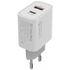 COLORWAY COLORWAY 1x USB a 1x USB-C/ turbo síťová nabíječka/ 30W/ 100V-240V/ Bílá