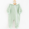 Dojčenský mušelínový overal s kapucňou New Baby Comfort clothes šalviová zelená 56 (0-3m)