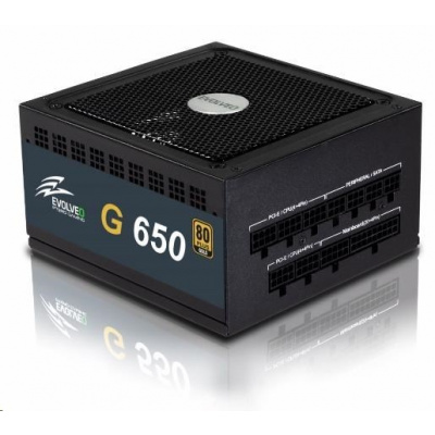 EVOLVEO G650 napájací zdroj 650W, eff 90%, 80+ GOLD, aPFC, modulárny, maloobchodný predaj E-G650R