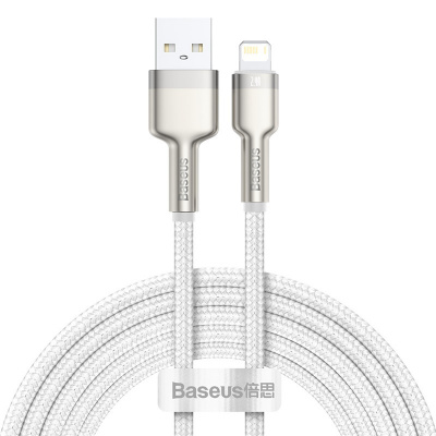 Dátový kábel Baseus Cafule Series Metal Data Cable USB to iP 2.4A 2m, biela