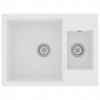 Kuchynská batéria - Kuchynské umývadlo s prepadovým otvorom, 2 komory, biele (Kuchynská batéria - Kuchynské umývadlo s prepadovým otvorom, 2 komory, biele)