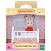 Sylvanian Families Nábytek chocolate králíků baby králík v postýlce