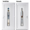 Soft Plastové vchodové dvere Hana Inox biele 100x210 cm, pravé