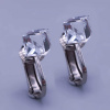 Náušnice Swarovski klipsy z chirurgickej ocele číre 6mm