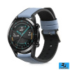 Silikónový a kožený športový remienok (šírka 22mm) – modro-šedá – Huawei Watch GT / GT2 / GT3 / Samsung Gear S3 / Watch 46mm / Vantage M / Vivoactive 4
