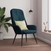 Relaxačné kreslo modré zamatové-ForU-341204