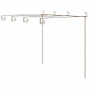 Pergola kovová VidaXL oblúk 1 cm
