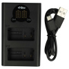 Duálna nabíjačka (Micro USB / Typ C) pre batériu Panasonic DMW-BLC12 atď., s displejom