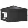 Skladací párty stan so stenami, antracitový, 3x3 m