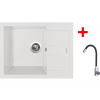 Sinks AMANDA 650 Milk + Elasta nerez/černá