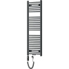 Mexen Ares, elektrické vykurovacie teleso 1200x400 mm + vykurovacia tyč 600 W, antracitová, W102-1200-400-2600-66