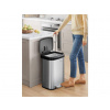 SONGMICS Odpadkový kôš 50 l z nehrdzavejúcej ocele čierny