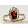 Krúžok 585 zlato PRÍRODNÝ GRANÁT , cubic Zirconia (Krúžok 585 zlato PRÍRODNÝ GRANÁT , cubic Zirconia)