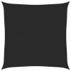 Slnečná plachta, 160 g/m², čierna, 6x6 m, HDPE