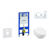 Geberit Duofix Modul na závesné WC s tlačidlom Sigma20, biela/lesklý chróm + Villeroy Boch - WC a doska, DirectFlush, SoftClose, CeramicPlus 111.300.00.5 NI4