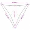 vidaXL Tieniaca plachta, oxford, trojuholníková 3,6x3,6x3,6 m, krémová - Krémová - 95213-49379