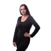 Klaudia dojčiace tričko, dlhý rukáv, čierne L/XL