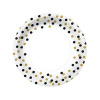Papierový tanier PAW Eco 23 cm Confetti - gold/black
