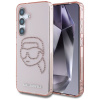 Karl Lagerfeld IML Rhinestones Luxury (KLHCS25SHKHDCELP) kryt pre Samsung Galaxy S25 – Pink Karl Head KF2345941