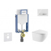 Geberit Kombifix Set predstenovej inštalácie, klozetu Oudee a dosky softclose, tlačidlo Sigma50, chróm/alpská biela SANI15CA3156