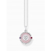Thomas Sabo KE2201-390-9-L45V Silver necklace w. pink pendant and heart-shaped stone