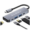HUBOVÝ ADAPTÉR Adaptér USB-C 5V1 na 2x USB-A 2x USB-C HDMI 4K PD 100W