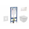 GEBERIT - Duofix Set předstěnové instalace, klozetu Tesi a sedátka softclose, tlačítko Sigma30, bílá/chrom SANI11CD3112