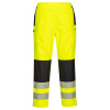 Portwest PW386 Dámske reflexné nohavice do dažďa PW3 XXL, Reflexná žltá-Čierna