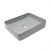 Swiss aqua technologies Umyvadlo na desku SAT Infinitio 50x40 cm šedá mat bez přepadu SATINF5040LGRM