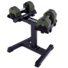 Nastaviteľné činky so stojanom TRINFIT OctaBlock 2x 32 kg zelené