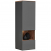 Hom`in ZÁVESNÁ VITRÍNA, grafitová, dub artisan, 40/126/37 cm - Obývacie zostavy - 002737044102